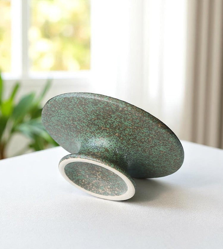 Wabi-sabi style incense and tealight tray with subtle bronze tones